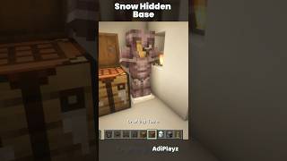 Snow Hidden Base ☃️❄️ Minecraft Tutorial minecraft gaming shorts youtubeshorts [upl. by Ennaillij]