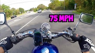 Honda Rebel 250 going Highway Speeds 75 MPH [upl. by Eiffe]