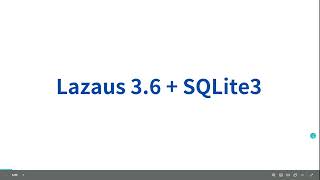 Lazarus SQL DB with SQLite3 [upl. by Annayk]