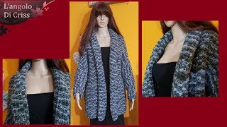 Giacca alluncinetto facilissima quotShawl jacketquot [upl. by Ahsilav]