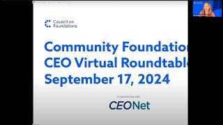 Council amp CEONet  Community Foundation CEO Roundtable  September 2024 [upl. by Nosoj]