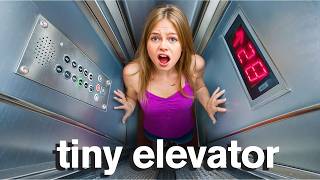 My Daughter TRAPPED IN TINY ELEVATOR Security Cameras [upl. by Byrn]