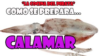 COMO LIMPIAR UN CALAMAR PASO A PASO [upl. by Lezlie]