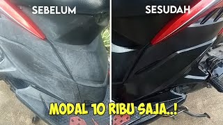 Cara Menghitamkan dan Mengkilatkan Body Motor Lama Seperti Baru Hanya dengan Modal 10 Ribu [upl. by Enilrac]