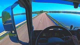 Beautiful Ocean drive Strängnäs to Enköping  Truck amp Trailer [upl. by Betti]