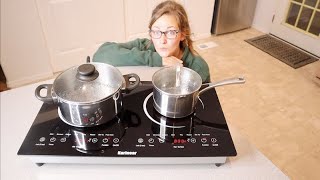 2 Burner Electric Cooktop 110v Review  24 Inch Countertop and Builtin Electric Stove Top [upl. by Inaboy]