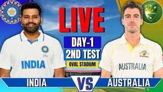 India vs Australia 2nd Test Day 1  IND vs AUS Live Match  Live Cricket Match Today  Session 3 [upl. by Palmira]