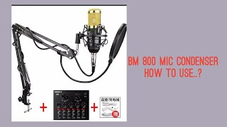 How To Use Bm800 Mic Condenserlive BroadcastinglegendaryvocalMicrophone [upl. by Hayalat513]