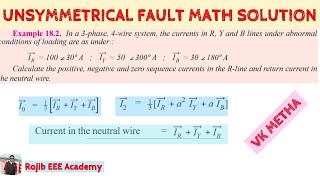 33Unsymmetrical Fault Math Solution 01  Power system analysis  Bangla [upl. by Eiroc]