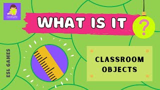 Whats this – School supplies  English Vocabulary Guessing Game for kids ESL [upl. by Zimmerman568]