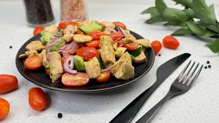 Avocado salade met kip [upl. by Ahsema]