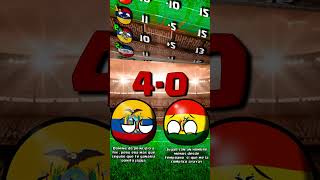 ECUADOR vs BOLIVIA JORNADA 11 Eliminatorias CONMEBOL countryballs [upl. by Heer]