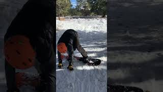 Welikebikes2 tried to snowboard… in ski boots skiing snow snowboarding fail [upl. by Raff]