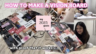 how to actually make a vision board for 2025 WITH PROOF THAT IT WORKS [upl. by Dunseath]