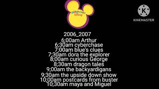 playhouse disney schedule [upl. by Aisetra]