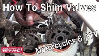 How To Adjust Valves on a Motorcycle or ATV  Shim Type [upl. by Haldan950]