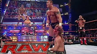 RatedRKO vs Shawn Michaels 2on1 Handicap Match Bloody Pt2 RAW Jan 152007 [upl. by Crispin]