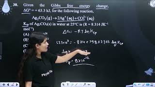 Given the Gibbs free energy change G   633 kJ for the following reaction Ag2CO [upl. by Nosneh]