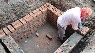 Flemish Bond Brickwork Of Underground Water Tank  home civildesign house constrcution flemish [upl. by Refotsirc]