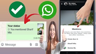 How to Mention Someone in Whatsapp Status Update 2024  Tag People in Your Whatsapp States [upl. by Radke]