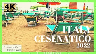 4K 🇮🇹 ITALY The Cesenatico Beach near Rimini ❤️ Summer 2022 [upl. by Mamie]