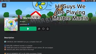 Roblox Marble Mania Full Gameplay All 101 Challenges Completed ⚽️☀️🌈☄️ [upl. by Augustus]