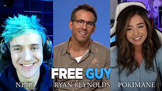 FREE GUY Backstage with Ryan Reynolds Ninja Pokimane amp more [upl. by Sirroned153]