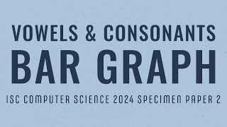 Vowels amp Consonants Bar Graph Program in Java  ISC Computer Science 2024 Practical [upl. by Ornas]