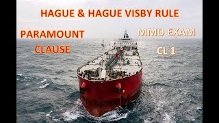 HAGUE AND HAGUE VISBY RULES  PARAMOUNT CLAUSE  CAUSGA  MMD EXAM INDIA  ENGINEERS  CLASS 1 [upl. by Sinnaoi]