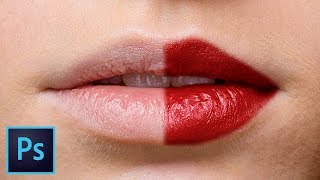 Create Highly Realistic Lipstick in Photoshop [upl. by Eanat]