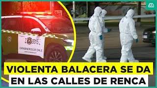 Un lesionado tras balacera en Renca Vehículo recibió al menos 12 disparos [upl. by Nnylasor]