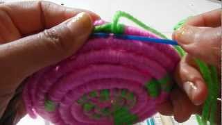 Indian basket weaving part 3 creating the pattern catrionaakacat [upl. by Ecidnak113]