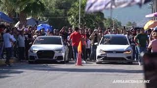 Audi RS3 vs Golf R  Arrancones Mx [upl. by Nadine]