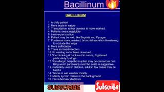 bacillinum characteristics [upl. by Pryor]