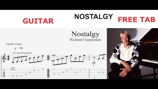 NOSTALGY  Richard Clayderman  Guitar [upl. by Loredana301]