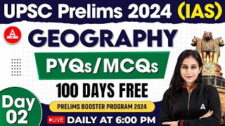 UPSC Prelims 2024  UPSC Geography Classes  PYQsMCQs  By Preeti Mam  Adda247 IAS 2 [upl. by Enenej]