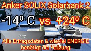 14°C vs 24°C wieviel Energie benötigt die Heizung Anker SOLIX Solarbank 2 Balkonkraftwerk [upl. by Rubin699]