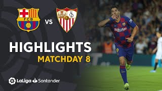 Highlights FC Barcelona vs Sevilla FC 40 [upl. by Valma]