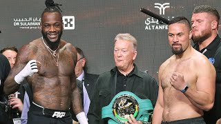 Deontay Wilder vs Joseph Parker • FULL WEIGH IN amp FACE OFF • Day of Reckoning [upl. by Lamoree]