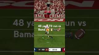 48 yard TD run vs Bama 🏠🦉🎮🏈 collegefootballl [upl. by Etnecniv]