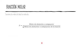 Peso molecular molaridad molalidad fraccion molar [upl. by Ateuqal]