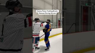 Corey Perry Trolling Brock Boeser🤣 nhl nhlplayoffs oilers canucks hockey hockeyplayers [upl. by Ayhtnic429]