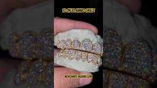 Custom Jumbo Grillz 🥶🥶 MOISSANITEBAZAARCOM hiphop [upl. by Grimbald]