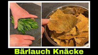 Bärlauch Knäckebrot  Cracker Brotchips Schüttelbrot  Selbstversorgung Brot [upl. by Baumann229]