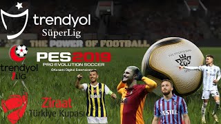 PES 2019 24 Kış YamasıTransferler Süper lig tff1 formalar stadyumlar [upl. by Lanor]