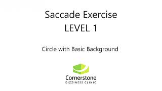 Vestibular amp Concussion Exercise  Saccade Level 01 [upl. by Yemrej330]