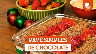 Pavê simples de chocolate — Receitas TudoGostoso [upl. by Llemert]