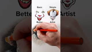 Draw Pennywise art drawing shorts pennywise howtodraw easydraw [upl. by Rebme638]