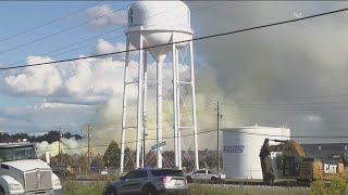 Conyers chemical plume at BioLab site continues over weekend [upl. by Fischer570]