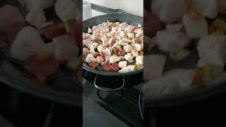 Chicken Chorizo Rice paella shortvideo riceperfection food cooking ricemethod ricerecipes [upl. by Philippe]